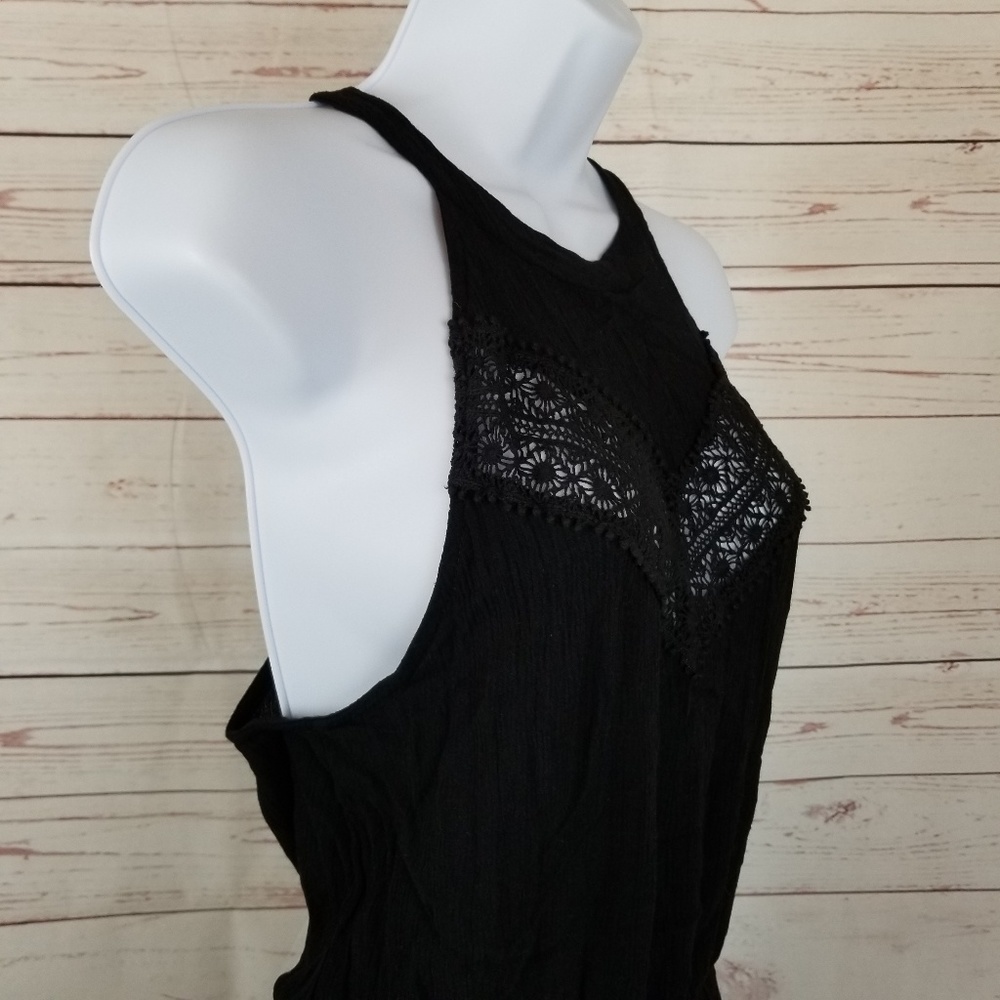 Solemio Women's L Black Romper Open Back Halter - Picture 6 of 8